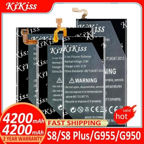 Free tool KiKiss Battery For Samsung Galaxy S8 / S8 Plus S8+ Mobile Phone Battery EB-BG950ABE / EB-BG955ABE SM G950 G955 Battery