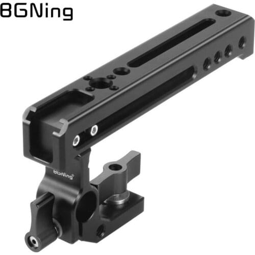 BGNing Top Handle Grip Cheese + Cold Shoe 15mm Rod Clamp for DSLR Camera Cage Monitor Led Video Light Photo Studio Accessories