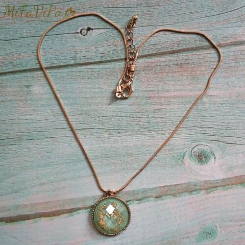 MiFaViPa Starry Night Christmas Gift Necklace for Women Link Chain Crystall Moon Pendant Stylish Mujer Gift for Female Necklaces