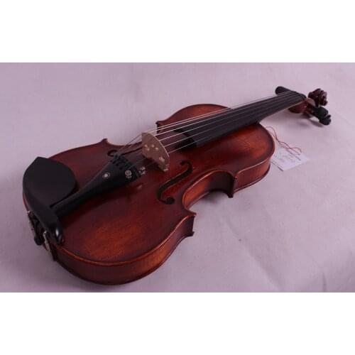 4/4 Violin Ebony parts Flame Maple Back Antique Varnish Spruce Master Powerful Sound Pro+604