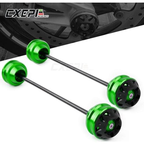For Kawasaki Z900 2017 Z 900 2017 Motorcycle Front Rear Axle Fork Wheel Protector Crash Sliders Cap Pad CNC Aluminum