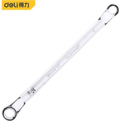Deli Mirror Double Box Wrench 8x10mm Handle Snap Ring Hand Wire stripper Nippers Multipurpose kits electric tools multi-function