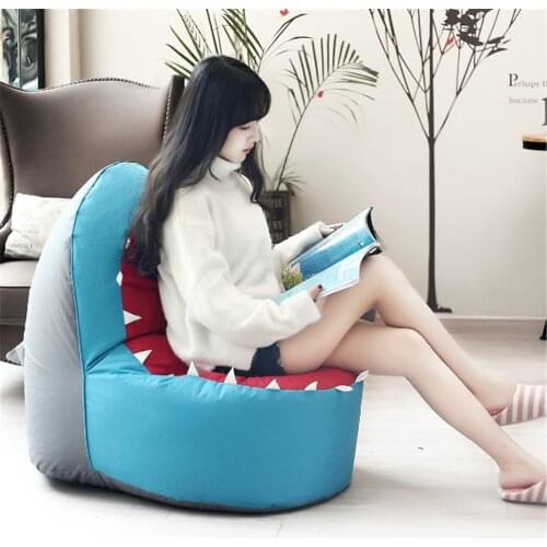 Fancytrader Pop Anime Bite Shark Mini Sofa Toys Particle Stuffing Animals Big Mouth Shark Doll Beanbag for Kids 15 Colors