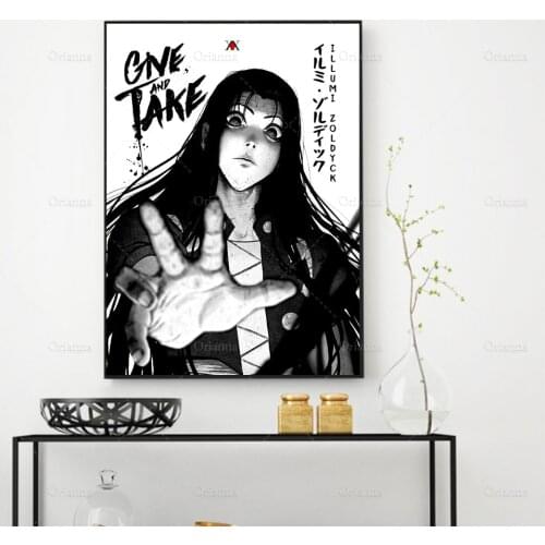 Canvas Painting Anime Poster Hunter X Hunter Illumi Home Decor Wall Art Prints Modular Unique Pictures Living Room Bedroom Frame