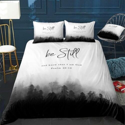 Be Still Quilt Cover Pillowcase 3Piece Comforter Bedding Set With Pillow Case Single Double Duvet Cover Home Decora