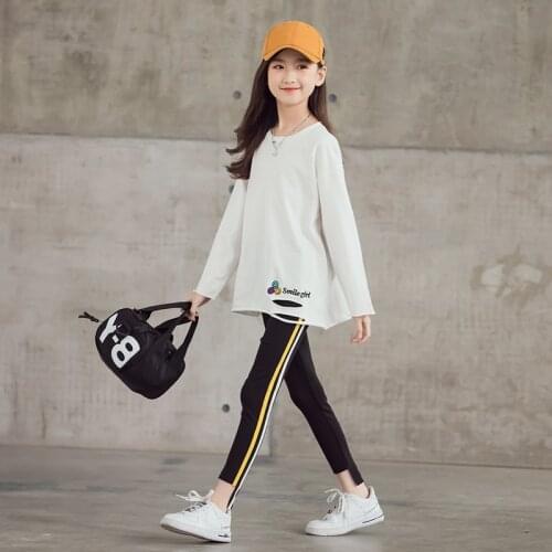 Teen Girls Long Sleeve Leggings Suits 2021 New Spring Autumn Kids Clothes Set 8 10 12 13 14 years