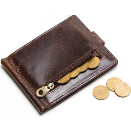 Leather card holder card holder European and American fashion cowhide dollar wallet