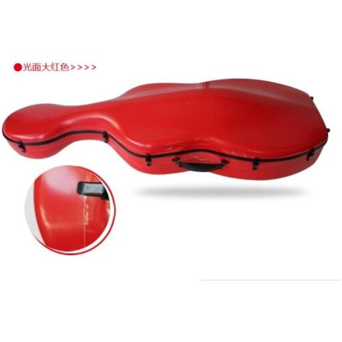 Beautiful red color carbon fiber cello case 4/4.strong ,light in weight