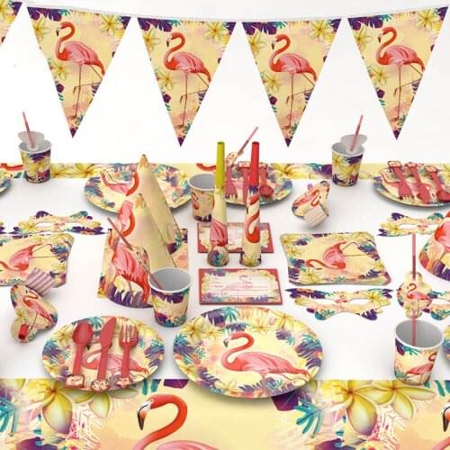 Creative Flamingo Party Theme Decoration Birthday Set Firebird Party Decoration Props Party Supplies Kids Happy Birthday Gifts