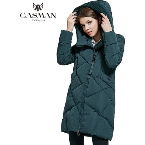 GASMAN 2019 Womens Hooded Warm Jacket Winter Long Fashion Coat Hooded Warm Parkas Pluse Size Female New Winter Collection 1902