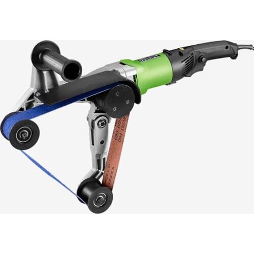 Stainless Steel Wire Drawing Machine 800W Three Wheeled Abrasive Belt Machine Round Tube Polishing And Grinding Machine