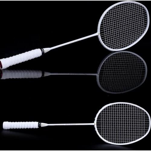 NEW Graphite Single Badminton Racquet Professional Carbon Fiber Badminton Racket with Carrying Bag