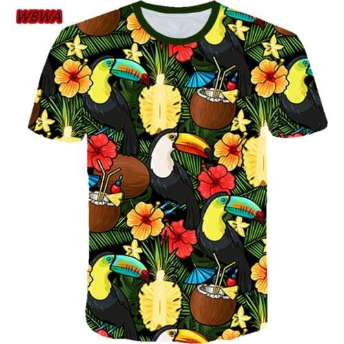 2021 New Summer Flower T Shirt Men/Women Sexy Tshirt Hawaiian Streetwear Leaf 3d Print T-shirt Cool Mens Clothing Casual Tops