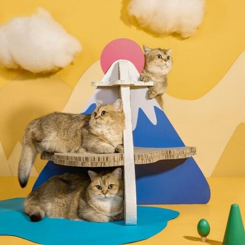 Cat Scratch Pad Fuji Lynx Climbing Frame Vertical Cat Scratch Board Corrugated Cat Litter Toy Sofa Cat Claw Board