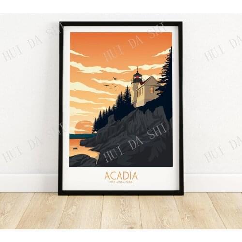 Acadia National Park Poster | Art Print | Acadia Wall Art Gift