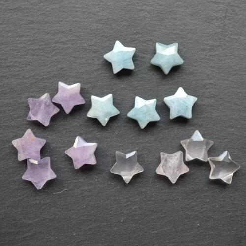 Nature 12 mm star sahpe amethysts , pink quartz pendant ,star shape stone charm beads