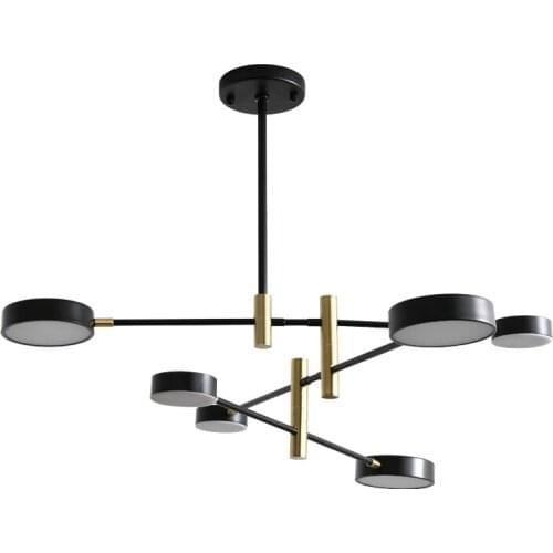 Simple Pendant Lights Restaurant Personality Modern Design LED Nordic Living Room Home Iron Art Hall Rotating Lighting Fixture