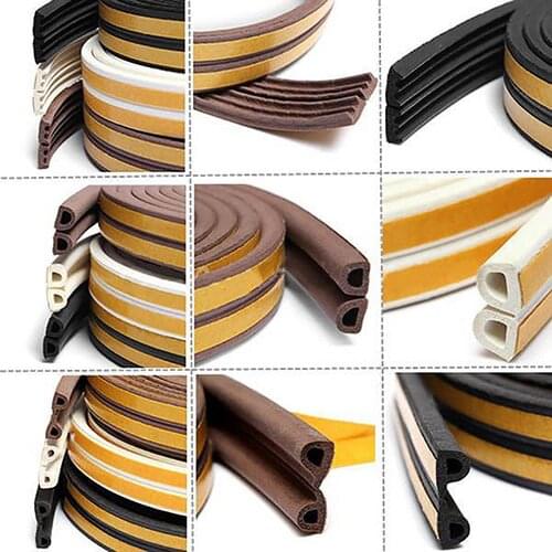 5M Window Door Draft Sealing Strip Self Adhesive Anti-Collision Sticky Seal seam dustproof and waterproof Sealing strip