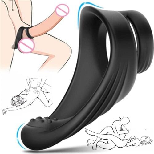 Silicone Penis Ring Stretchy Longer Harder Stronger Erection Cock Ring Erection Enhancing SexToy For Man Or Couples Semen Lock