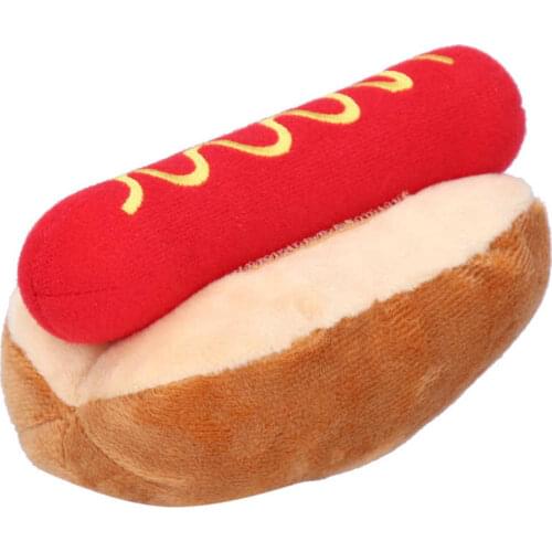 Pet Carrier Bag cat bagpack Soft Plush Dog Toy Hot Dog Shape Detachable Sound Exquisite Doll Toys for Cats Dogs Outdoor Travel