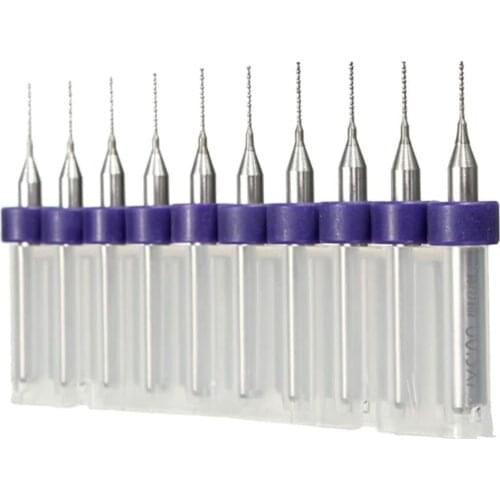 10pcs PCB Drill Bit 0.5mm Tungsten Carbide Drills Power Tool Accessories For Print Circle Board PCB SMT CNC Board Random Color