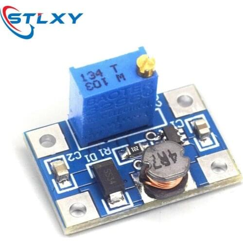 Sx1308 DC-DC adjustable boost stabilized voltage power module high current 2A 2-24V to 2-28V boost power board