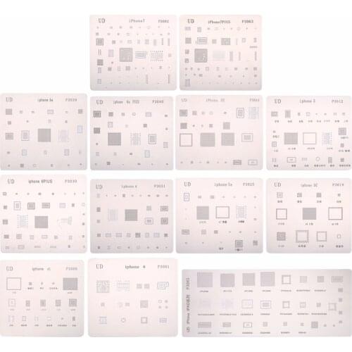 13 in 1 Mobile Phone Rework Repair BGA Reballing Stencils for iPhone