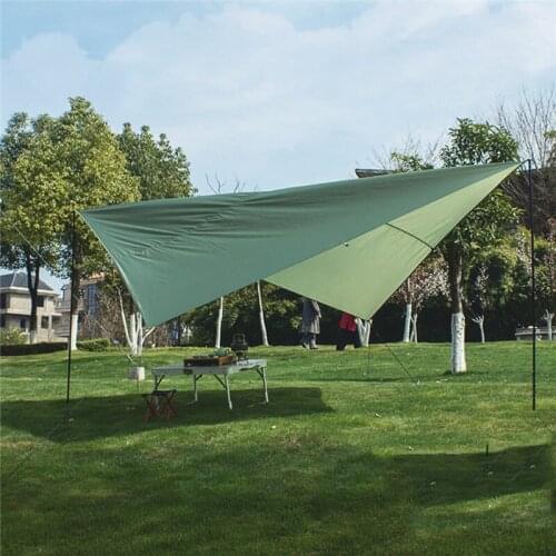 Ultralight Awning Wear-resisting Multi-functional Tent Tarp Camping Shelter Cloth Sunshade Mat Outdoor Hammock Hiking Beach U3