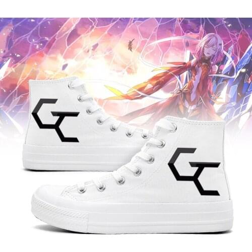 Unisex Anime Cos Guilty Crown GC OUMA SHU INORI Casual Flat Canvas Shoes Preppy Student plimsolls duck shoes Sneakers