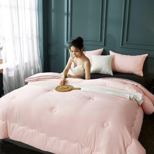 Healthy Soft thick Warm cotton quilt Winter bedroom Natural Soy fiber Quilt duvet Adults single/double bedding comforter blanket