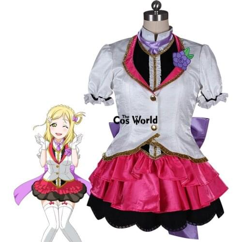 Love Live Sunshine Aqours Mari Ohara Mirai Ticket Coat Shirt Vest Dress Uniform Outfit Anime Cosplay Costumes