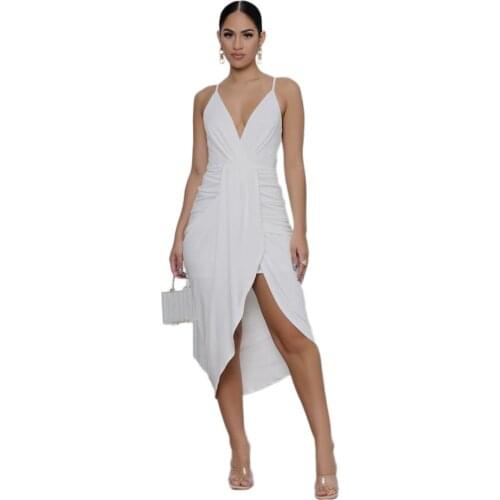 2021 Fashion Boho Long Maxi Dress Women Summer Ladies Sleeveless White Beach Dress Evening Party Casual Dresses Vestidos