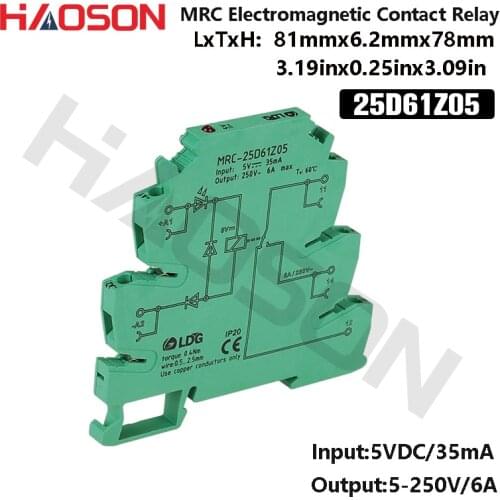 10pcs/lot MRC 6A series Electromagnetic Contact Relay 1NO+1NC PLC Module Relay Switch Board 6A input : 5V 12V 24V 120V 230V