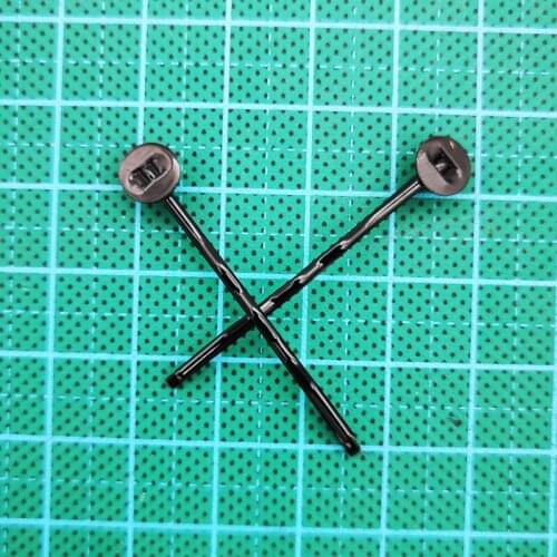 1000pcs 4.5cm Black Metal Bobby Pins with 8mm Glue Pad Accessories