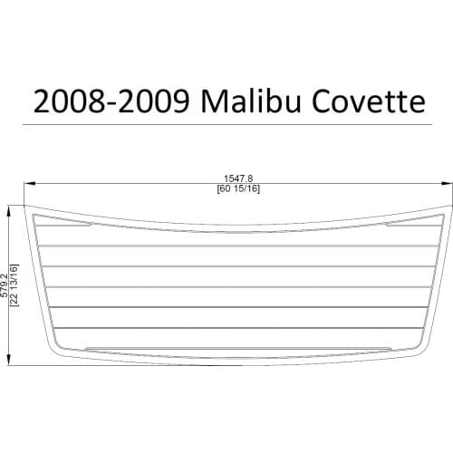 2008-2009 Malibu Corvette Pad Boat EVA Teak Decking 1/4" 6mm