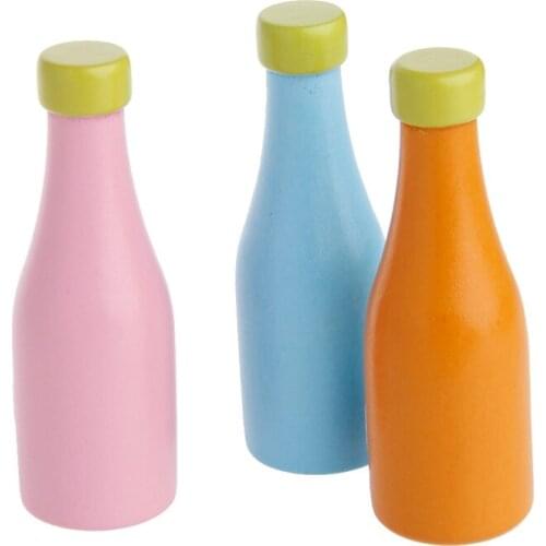 3pcs Kids Pretend Role Play Kitchen Fruit Food Wooden Toy Cutting Set Child Gift