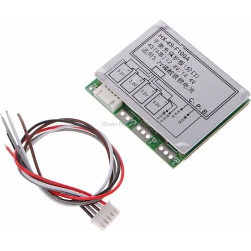 4S 100A With Balance 3.2V LiFePo4 LiFe 18650 Battery Cell PCB BMS Protection Board Dropship