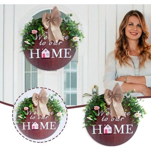 American Independence Day Welcome Hanging Sign Nordic Home Decoration Decorative Vintage Wall Hanging Home Garden Decor Pendant