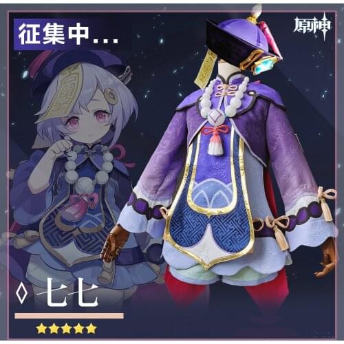 Anime Game Genshin Impact Qiqi Original Version Zombie Cute Party Outfit Cosplay Costume Full Set Halloween FreeShipping 2020New