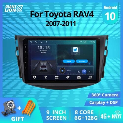 2DIN Android 10.0 Car Radio For Toyota RAV4 2007-2011 GPS Navigation Car Multimedia Player Auto Radio DSP Stereo Receiver IGO