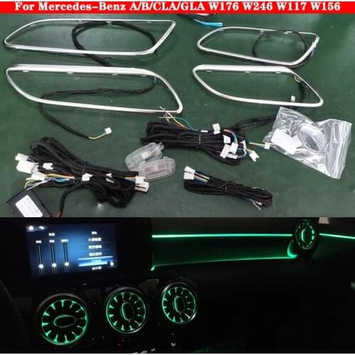 Light-emitting Synchronous Car LED Ambient Light 12-Color Lamp For Mercedes-Benz A/B/CLA/GLA W176 W246 W117 W156 Illuminated Set