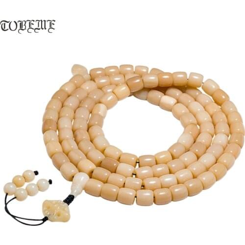 Handcrafted Genuine Camel Bone Tibetan Mala Tibetan Bone Mala Buddhist 108 Prayer Beads Bracelet Tibetan 108 Beads