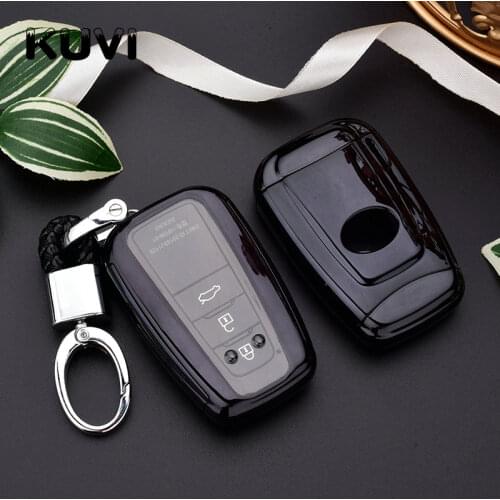 PC+Tpu Car Key Case Cover For Toyota Prius Camry Corolla C-HR CHR RAV4 Prado 2018 Accessories Keychain Covers