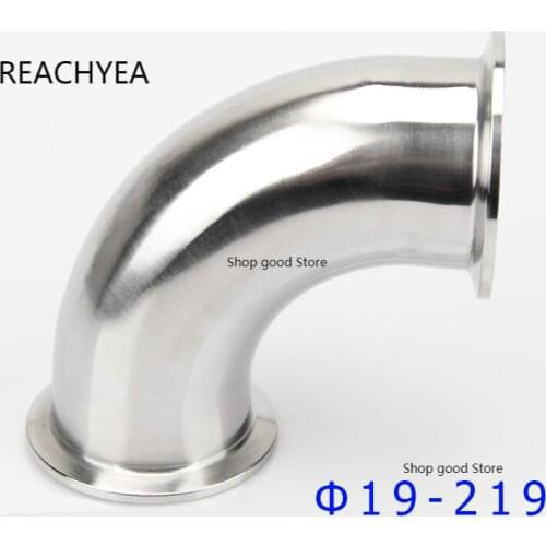 19mm-108mm O/D 1.5" Tri Clamp 304 Stainless Steel Sanitary Ferrule 90 Degree right-angle Elbow Pipe Fitting For Homebrew