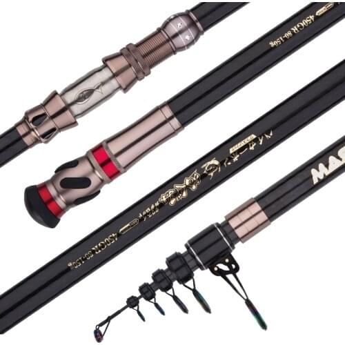Carbon Distance Throwing Rod Ultra-light Ultra-hard Fishing Olta 2.1m 4.5m Telescopic Fishing Poles Vara De Pesca Fishing Tackle