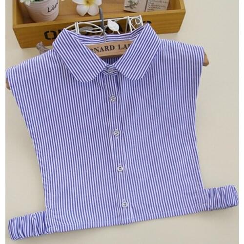 Peter Pan Suit Sweater Shirt Tie Removable Cotton Fake Collar Detachable False Collars Girl Choker Lapel Blouses White Lattice