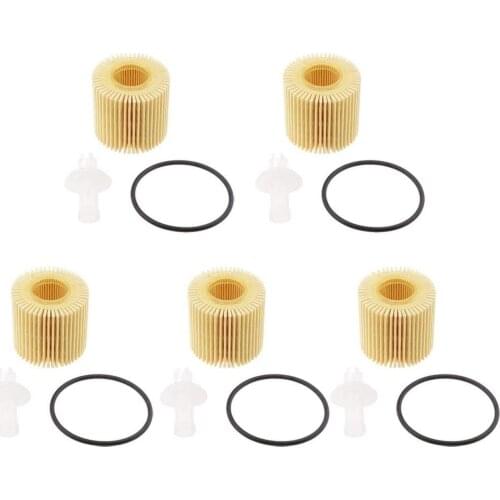 Car Engine Oil Filter Separator Fits for Toyota Corolla Matrix Prius 1.8L 5PCS