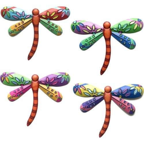 Metal Dragonfly Wall Art Decor Elegant Hanging Sculpture For Home Bedroom Living Room Office Garden Indoor Outdoor Wall Hanging