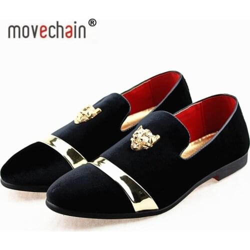 Movechain Mens Fashion Embroidery Loafers Mens Casual Outdoor Driving Moccasins Shoes Youth Trendy Party Flats Sizes 38-48