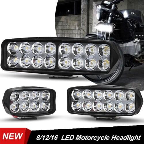DERI Motorcycle LED Headlight Moto Headlamp Spotlight 12W 18W 24W Motorbike Spot Head Light Working Lamp for Scooter ATV UTV